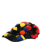 Multicolor Pom Poms Sequin Embellishment Hat