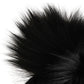 Black Acrylic Knitted Fur Winter Beanie