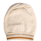 Beige Cashmere Knitted Women Winter Beanie Hat