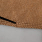 Brown Cashmere Knitted Men Neck Warmer One Size Scarf