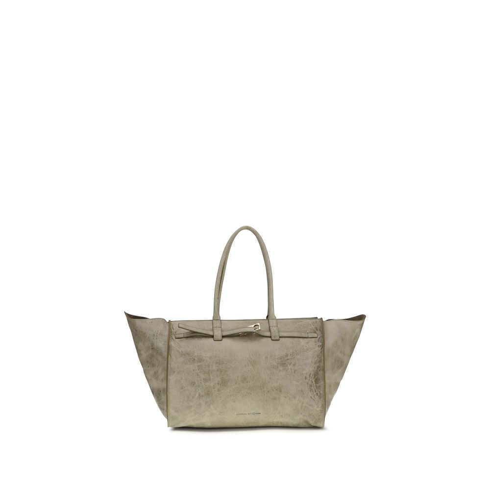 Beige Calf Leather Bos Taurus Shoulder Bag