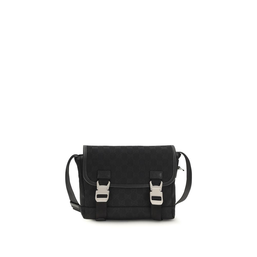 Black Polyester Shoulder Bag