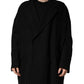 Black Double Breasted 2 Buttons Suit Jacket