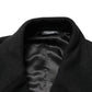 Black Double Breasted 2 Buttons Suit Jacket