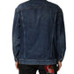 Black Blue Cotton Denim Blouson Men Jacket