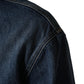 Black Blue Cotton Denim Blouson Men Jacket