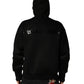 Men Black Hooded Full Zip Bomber Jacket