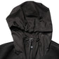 Men Black Hooded Full Zip Bomber Jacket