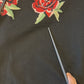Black Lace Angel Roses Cardigan Sweater