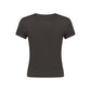 Black Cotton Women T-Shirt