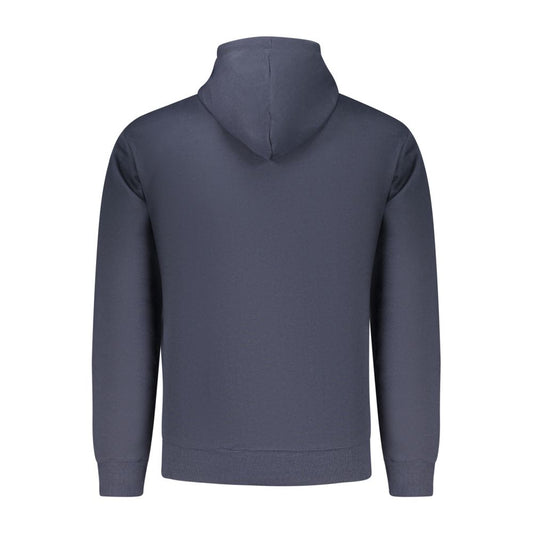 Blue Cotton Men Sweatshirt