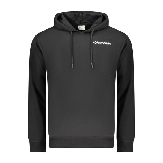 Black Cotton Men's Hoodie
