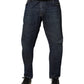 Dark Blue Washed Skinny Cotton Denim  Jeans