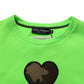 Green Patchwork Heart Men Sweatshirt Sweater