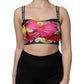 Multicolor Silk Cropped Bustier Corset Top