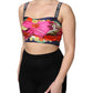 Multicolor Silk Cropped Bustier Corset Top