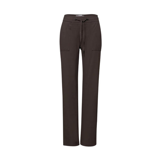 Brown Viscose Casual Pants
