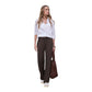 Brown Viscose Casual Pants