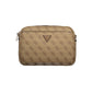 Beige Polyurethane Women Handbag