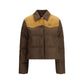 Brown Recycled Polyester Full-Length Jacket