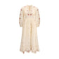 Beige Linen Casual Dress