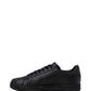 Black Polyester Low Top Sneakers