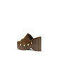 Brown Calf Leather Bos Taurus Clogs