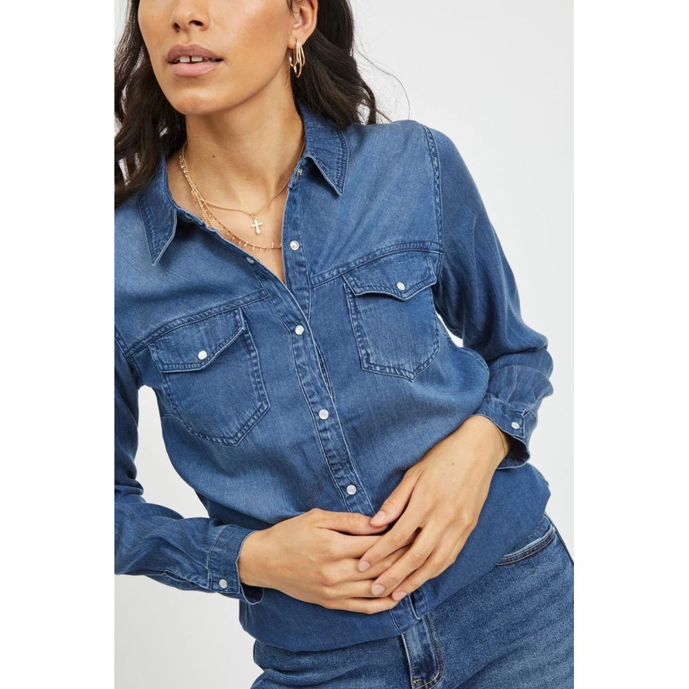 Blue Cotton Blouse