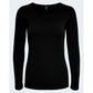 Black Cotton Long Sleeve T-Shirt