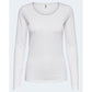 White Cotton Long Sleeve T-Shirt