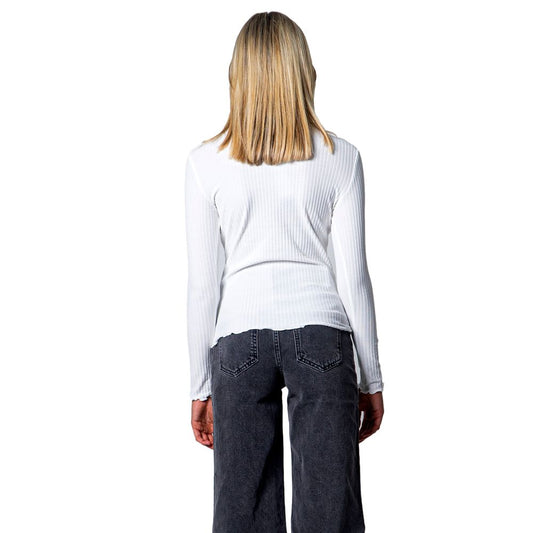 White Polyester Turtleneck