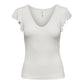 Cream Viscose T-Shirt