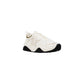 White Polyester Athletic Sneakers