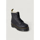 Black Leather Lace-Up Boots