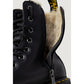 Black Leather Lace-Up Boots