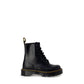Black Leather Lace-Up Boots