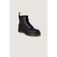 Black Leather Lace-Up Boots