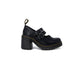 Black Leather High Heel Pumps