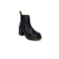Black Leather High Heel Pumps
