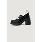 Black Leather High Heel Pumps