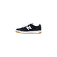 Black And White Leather Athletic Sneakers