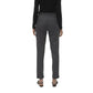 Gray Polyester Casual Pants