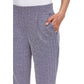 Blue Polyester Skinny Pants