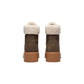 Brown Recycled Leather Lace-Up Boots