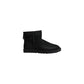 Black Suede Leather Ankle Boots