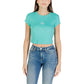 Turquoise Cotton T-Shirt