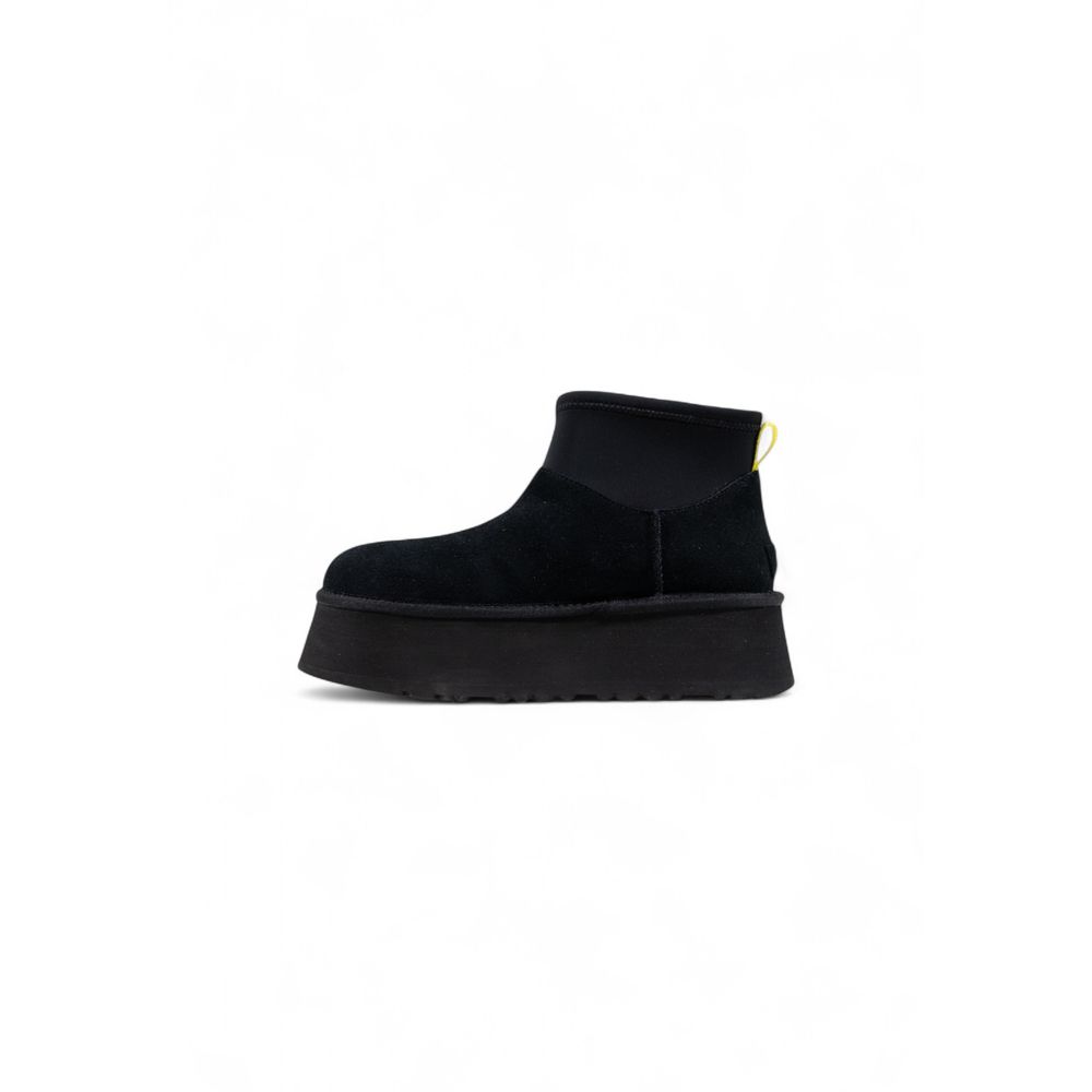 Black Suede Leather Ankle Boots