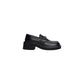 Black Leather High Heel Pumps