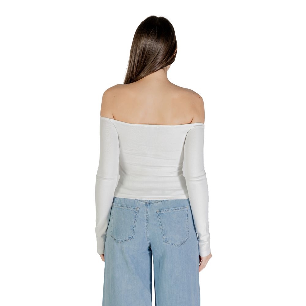 Cream Recycled Cotton Long Sleeve T-Shirt