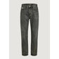 Beige Cotton Relaxed Fit Jeans